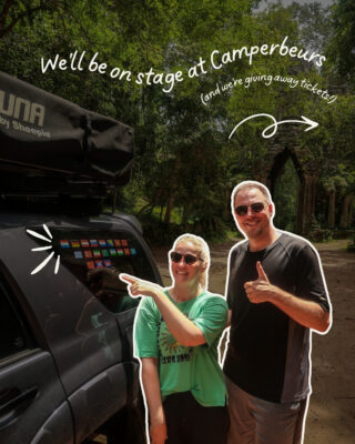 🚐 Big news (& giveaway!): we’ll be on stage at the Vanlife Magazine Theater during @camperbeurs, the biggest camper fair in the Netherlands. And... you can be there with us!

📅 On Sunday 21 September we're joining two panel talks (in Dutch):

💸 Talk 1: Costs & budget on the road: how much does overlanding really cost and how do we afford it?

🎯 Talk 2: Preparing for the road: how to prepare for a long, overland expedition? What to arrange before you leave? Including planning, Carnet de Passage, budgeting, visas, documentation and everything else you'd like to know!

Together with @vanlife.magazine.nl we’re giving away 2x2 tickets for the entire Camperbeurs weekend (19–21 Sept) in Hardenberg, The Netherlands. Come join the talks, meet other vanlifers and overlanders, and ask us anything about our drive from the Netherlands to Singapore. 

🔥 How to win 2 tickets:
1️⃣ Follow @char.is.far
2️⃣ Tag the person you'd love to bring in the comments 👇

Winner announced Thursday evening, so just 2 days from now.

Will we see you there? 😊

#kamperen #camperleven #vanlifenl #dutchvanlife #wereldreis #daktent